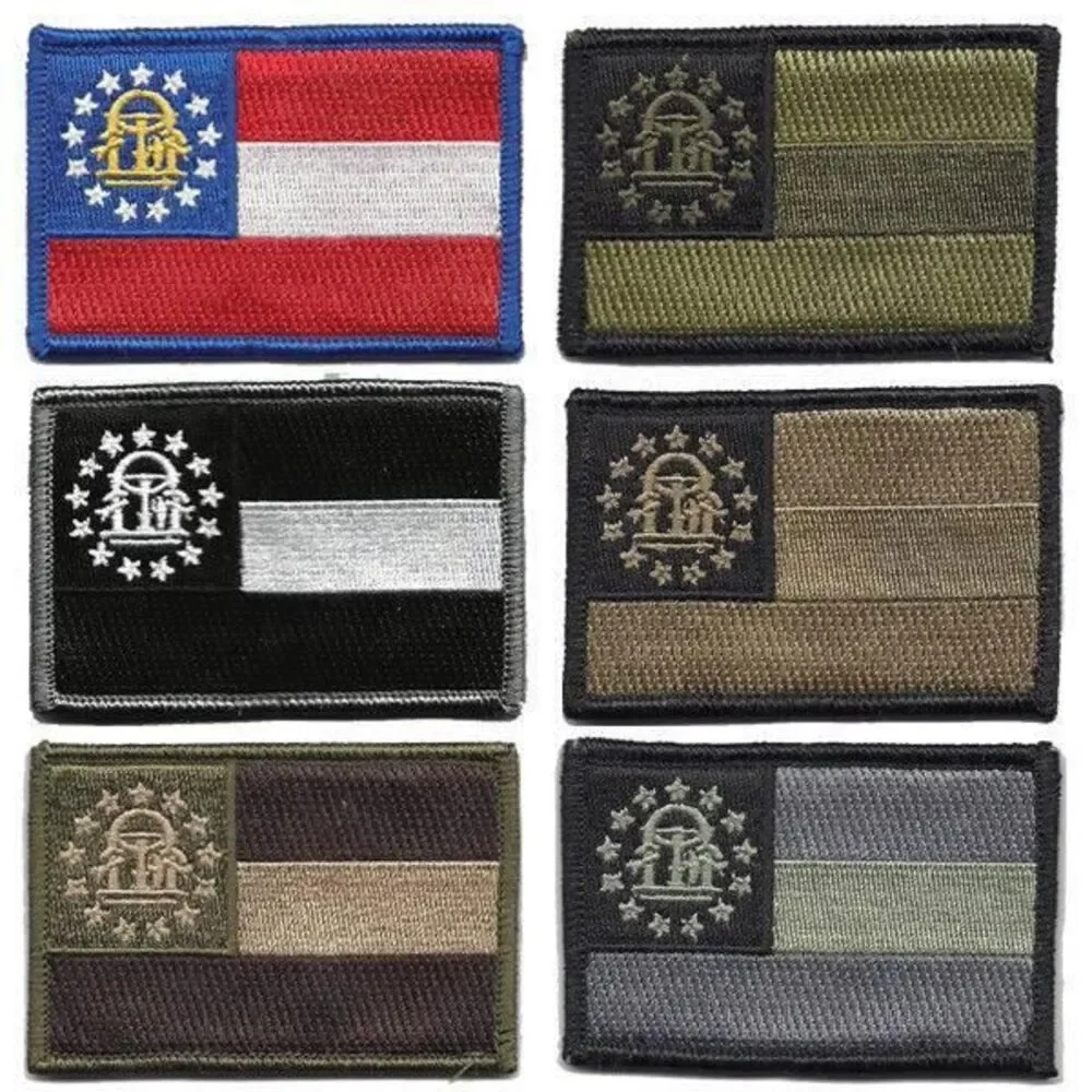 BuckUp Tactical Morale Patch Hook Georgia Atlanta State Patches 3x2